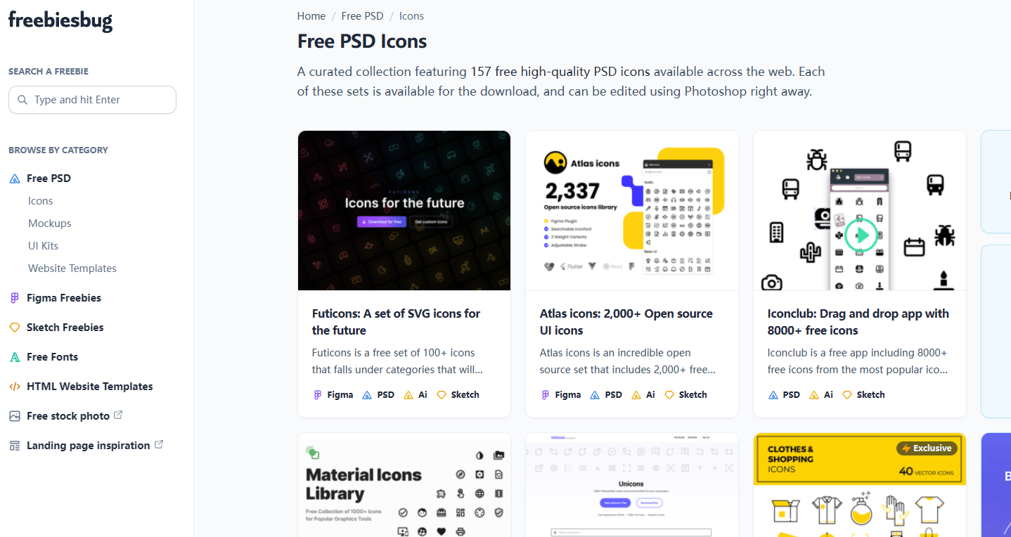 Freebiesbug的分类 Freebiesbug