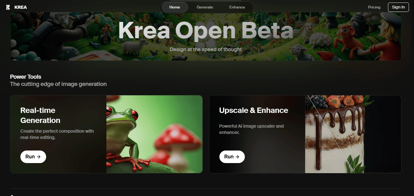 Krea AI:AI智能设计工具,让你快速创造出惊艳的视觉效果 krea AI