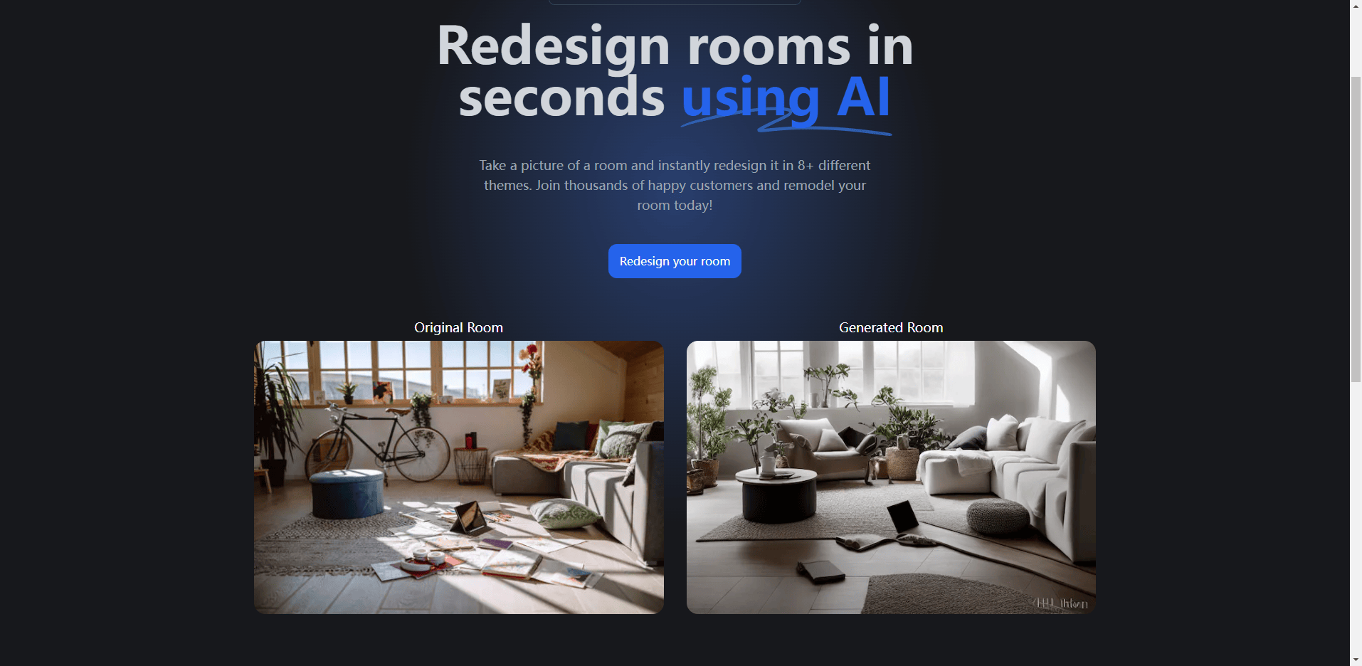 roomgpt-AI生成室内装修风格设计图片，让改造房间不再难