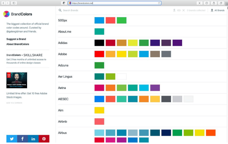 Brand Colors-Brand Colors官网 - 世界知名品牌颜色配色方案收集网 BrandColors