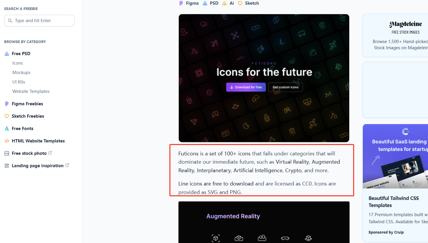 Freebiesbug资源详情页面 Freebiesbug