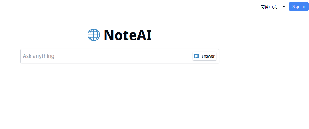 NoteAI - 智能AI搜索引擎 NoteAI