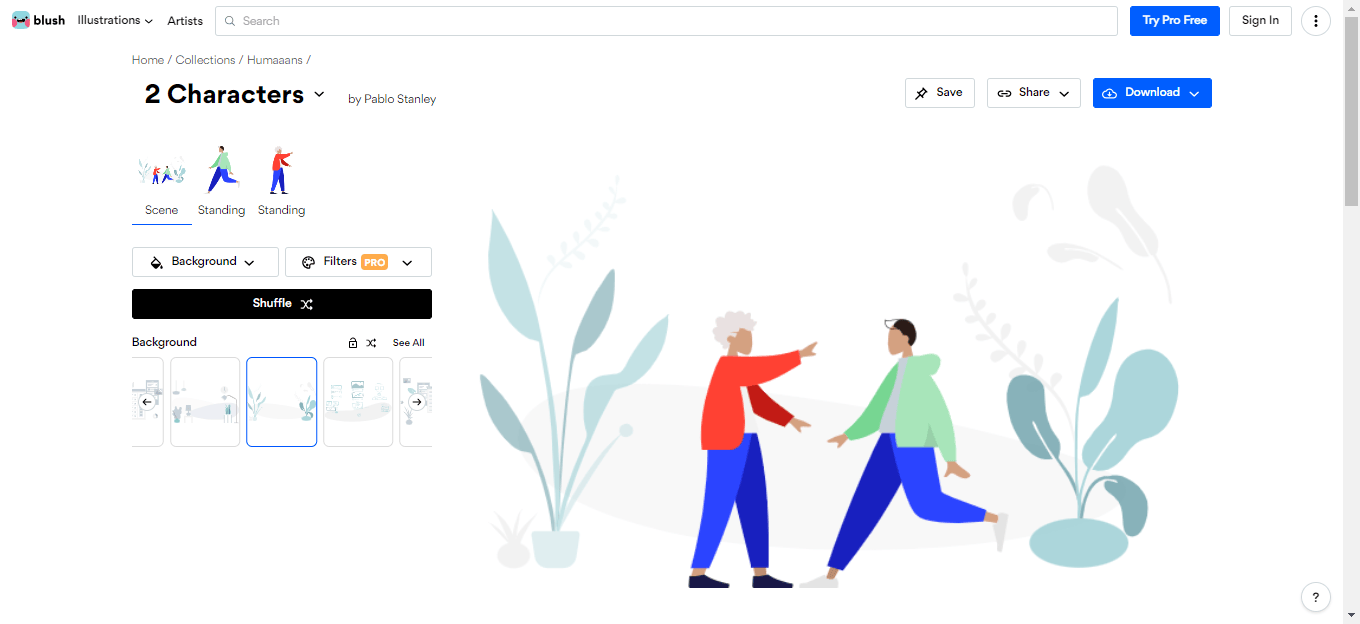 Humaaans - 免费插画人物素材下载网站 Humaaans – 免费插画人物素材下载网站