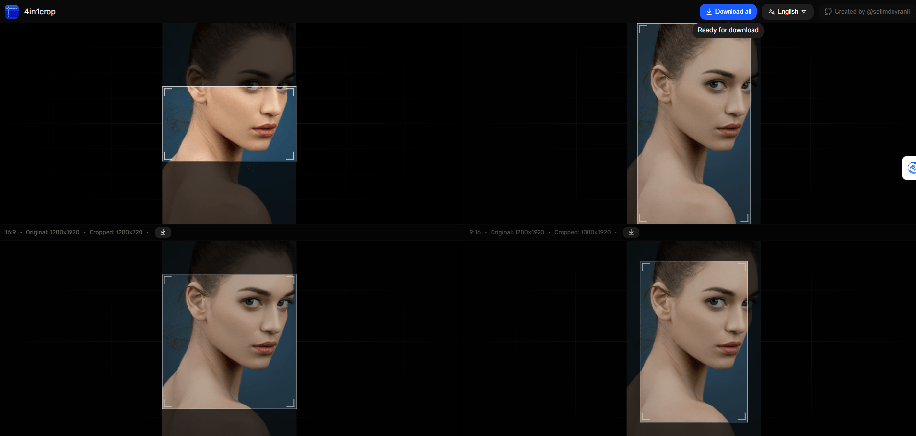 4in1crop – 智能在线图片裁剪工具 4in1crop – 智能在线图片裁剪工具