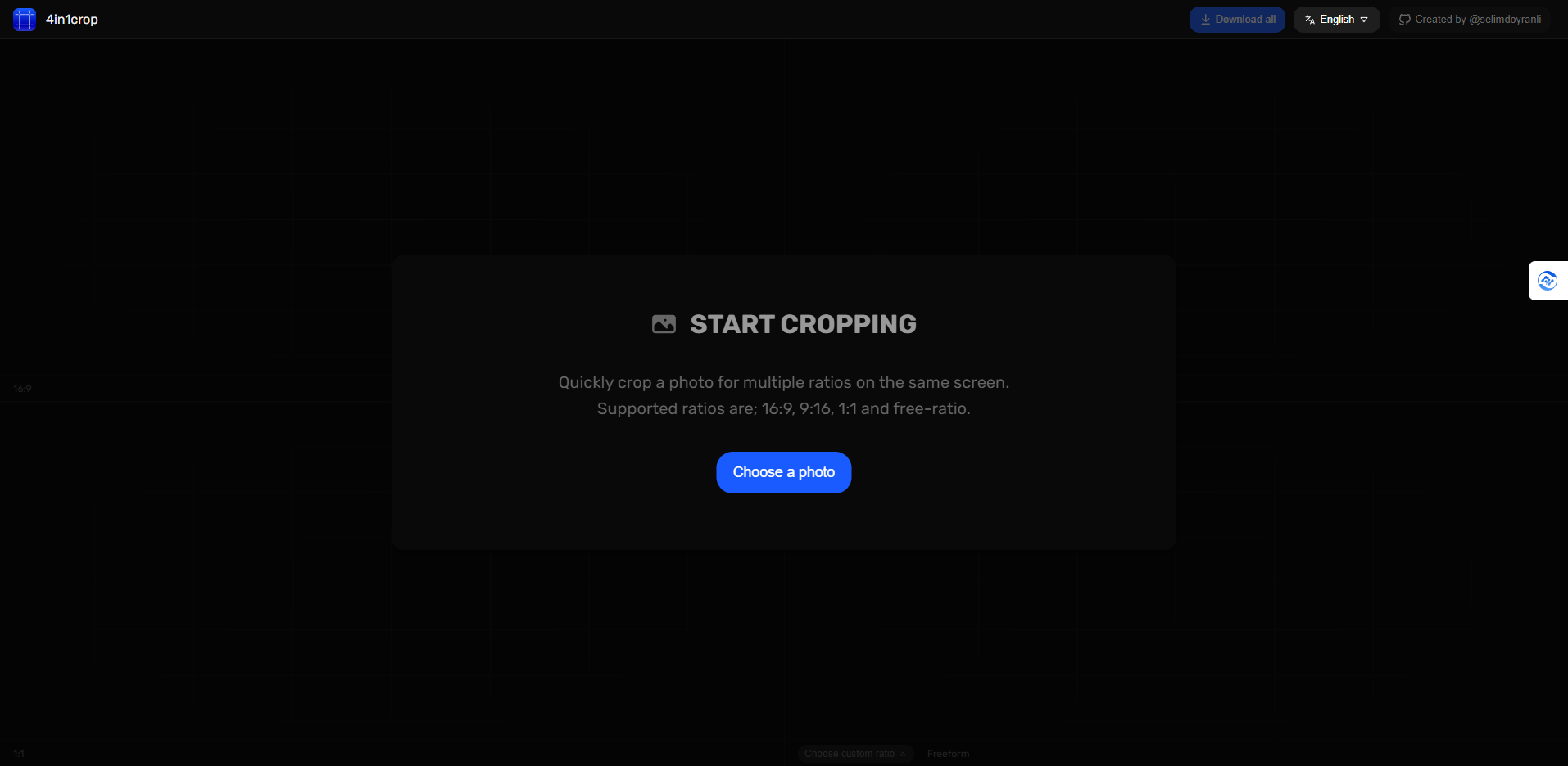 4in1crop – 智能在线图片裁剪工具 4in1crop – 智能在线图片裁剪工具