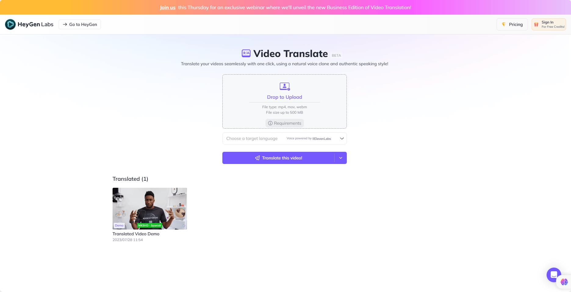 HeyGen Video Translate HeyGen Video Translate