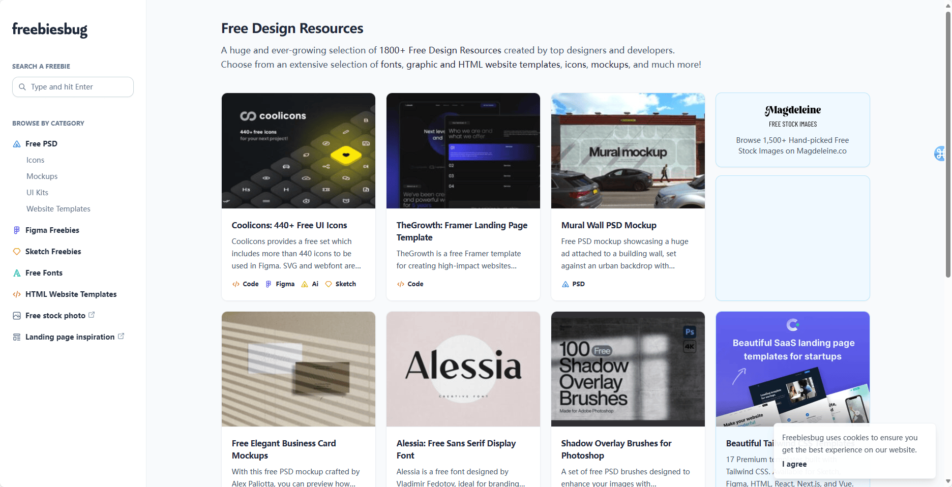 Freebiesbug-专注于设计领域的免费素材分享平台 Freebiesbug