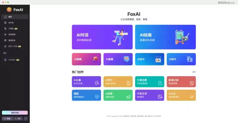 FoxAi:一站式AIGC内容生产工具插图 FoxAi:一站式AIGC内容生产工具