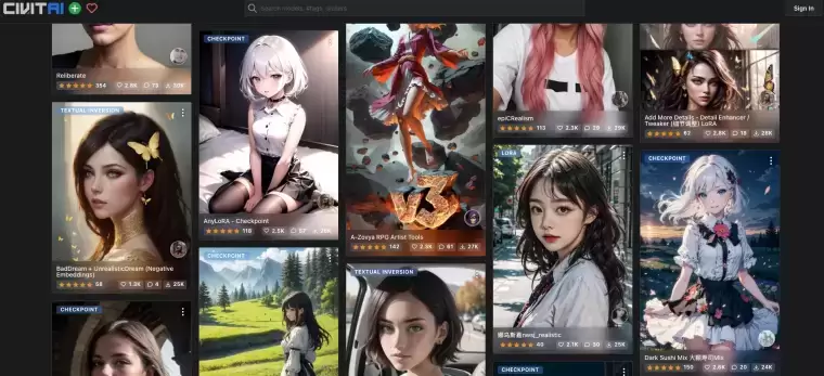 Civitai(C站)-全球最大AI绘画模型分享平台插图 Civitai(C站)-全球最大AI绘画模型分享平台