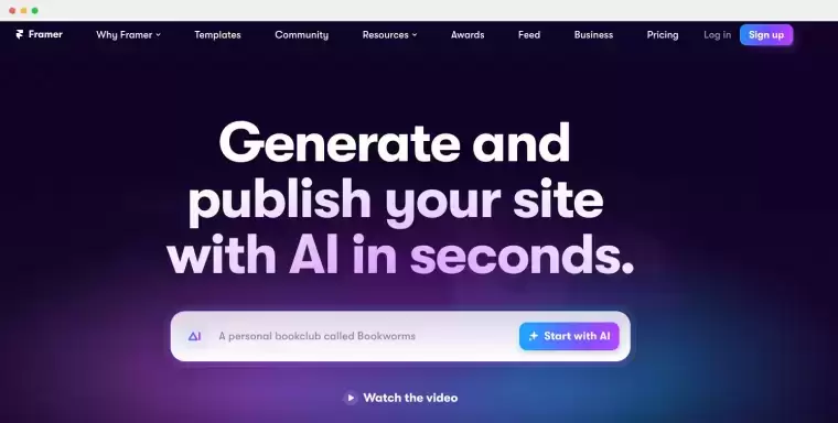 Framer AI-帮你设计网站的AI工具插图 Framer AI-帮你设计网站的AI工具