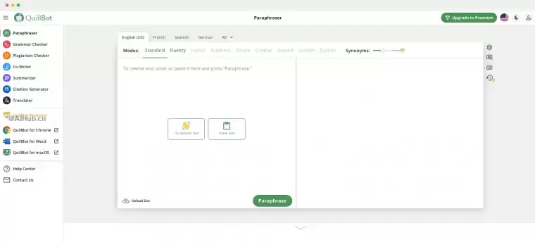 QuillBot:支持中文的AI文本改写和增强工具插图 QuillBot:支持中文的AI文本改写和增强工具