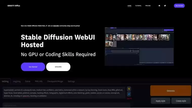 GRAVITI Diffus-免部署,在线使用Stable Diffusion插图 GRAVITI Diffus-免部署,在线使用Stable Diffusion