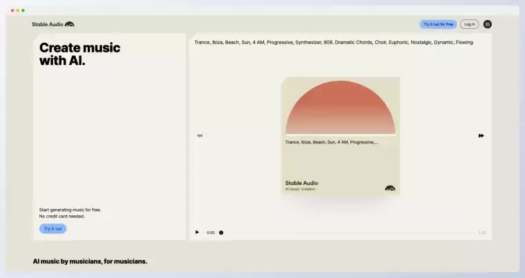 Stable Audio-Stability AI 推出的AI生成音乐平台插图 Stable Audio-Stability AI 推出的AI生成音乐平台