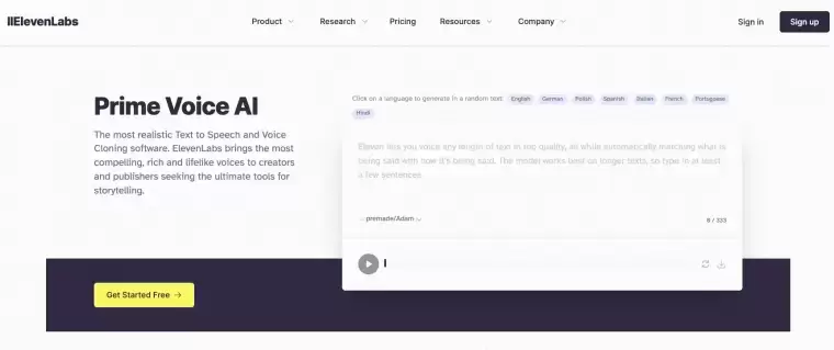 ElevenLabs:在线AI语音合成工具插图 ElevenLabs:在线AI语音合成工具