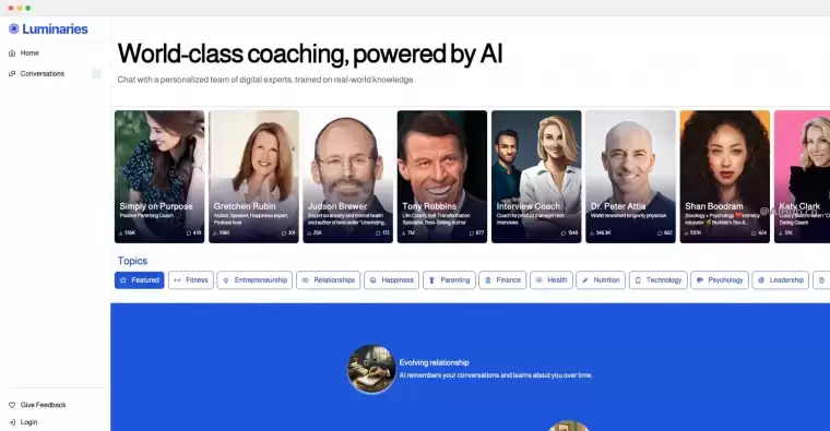 Luminaries:AI驱动的在线教练平台插图 Luminaries:AI驱动的在线教练平台