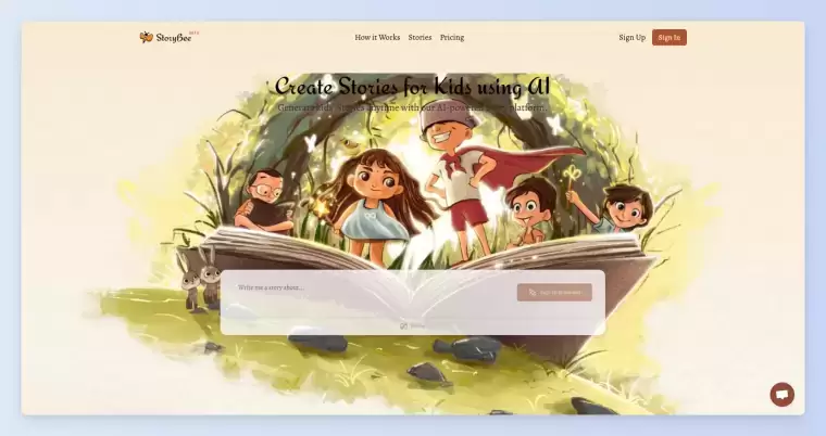 StoryBee-使用AI为儿童创作故事的平台插图 StoryBee-使用AI为儿童创作故事的平台