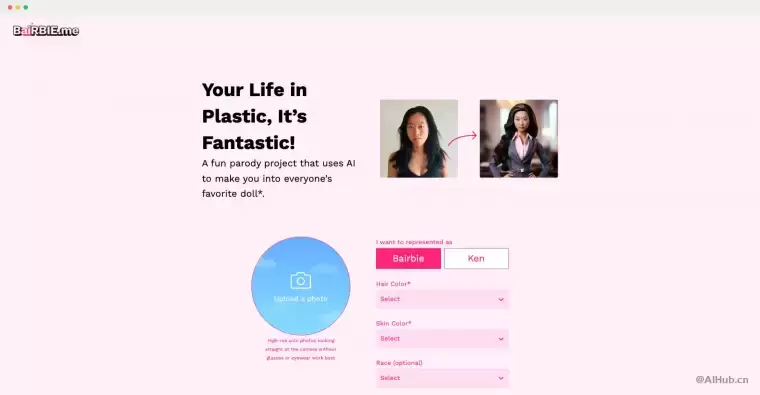 BaiRBIE.me:根据你的照片生成芭比娃娃插图 BaiRBIE.me:根据你的照片生成芭比娃娃