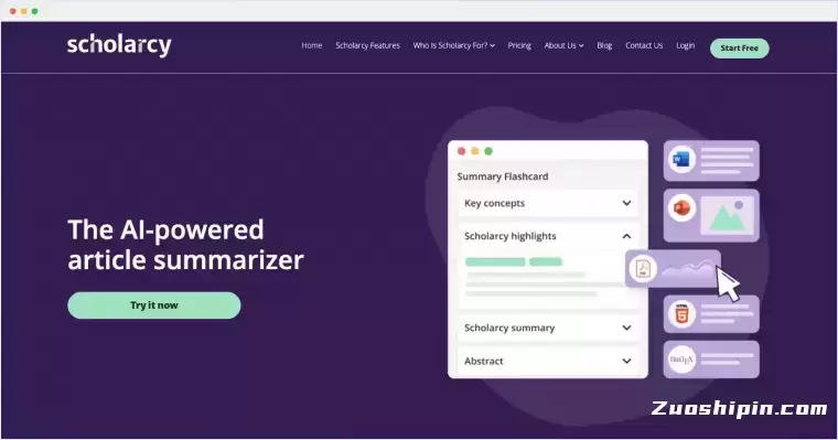 Scholarcy：AI驱动的文献阅读辅助工具插图